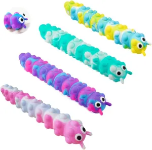 Suction Pop Fidget Toy, Relax and Pressure Relief Toys, 3D Squeeze Anti-Pressure Popper Sensory Toys for Kids and Adults(4 Pack)
