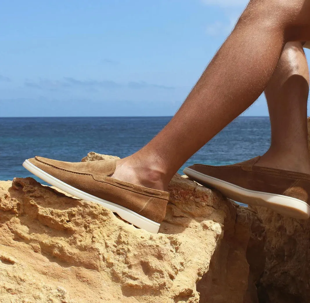 Suede Yacht Loafers (Caramel)