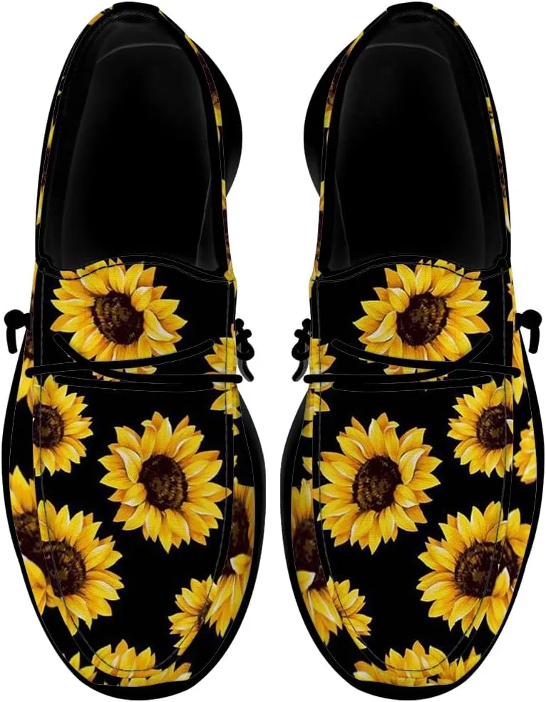Sunflower Shoes Women Loafers Canvas Slip-on Shoes Sunflower Gifts for Women Men