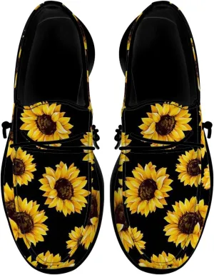 Sunflower Shoes Women Loafers Canvas Slip-on Shoes Sunflower Gifts for Women Men