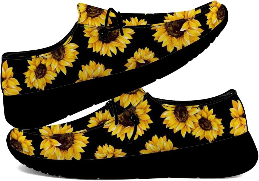 Sunflower Shoes Women Loafers Canvas Slip-on Shoes Sunflower Gifts for Women Men