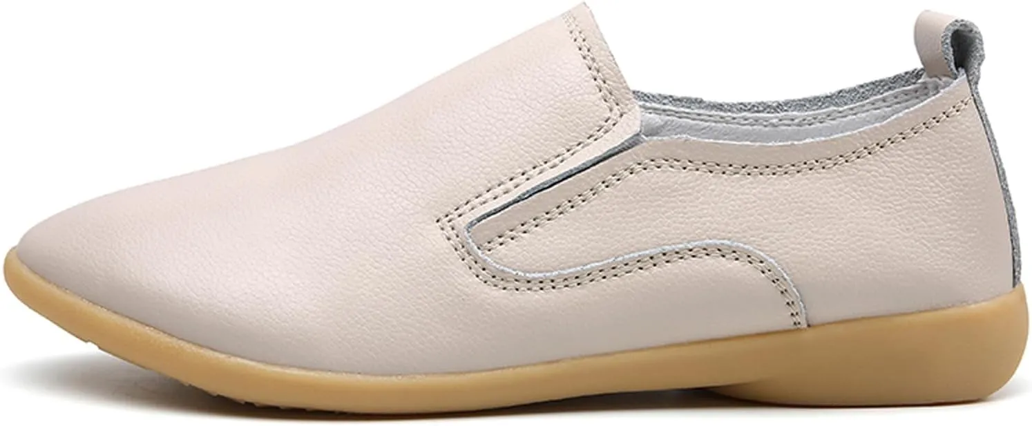 Sunporx Women's Comfortable Loafers Driving Moccasins Shoe Slip on Pointed Toe Flats Casual Comfortable Office Work Business Shoes Breathable Walking