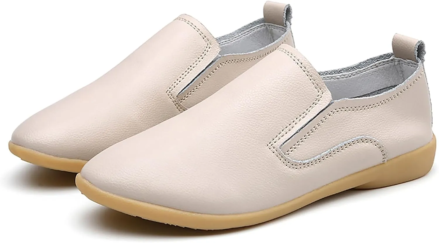 Sunporx Women's Comfortable Loafers Driving Moccasins Shoe Slip on Pointed Toe Flats Casual Comfortable Office Work Business Shoes Breathable Walking