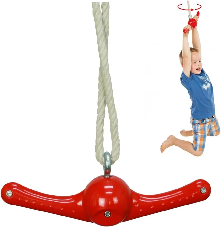 Swing Spins - 360° Spinner Swing for Boys Girls Indoor Outdoor Twister Activity, Flip Toy for Teens Exercise, Build Kids Body Strength, Basement Playground Backyard Fun Accessory