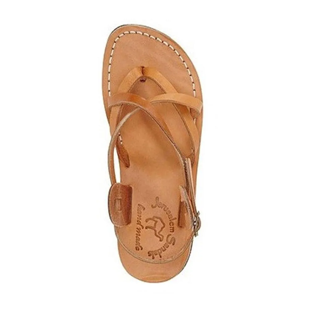 Tamar Buckle - Leather Flip Flop Sandal | Tan
