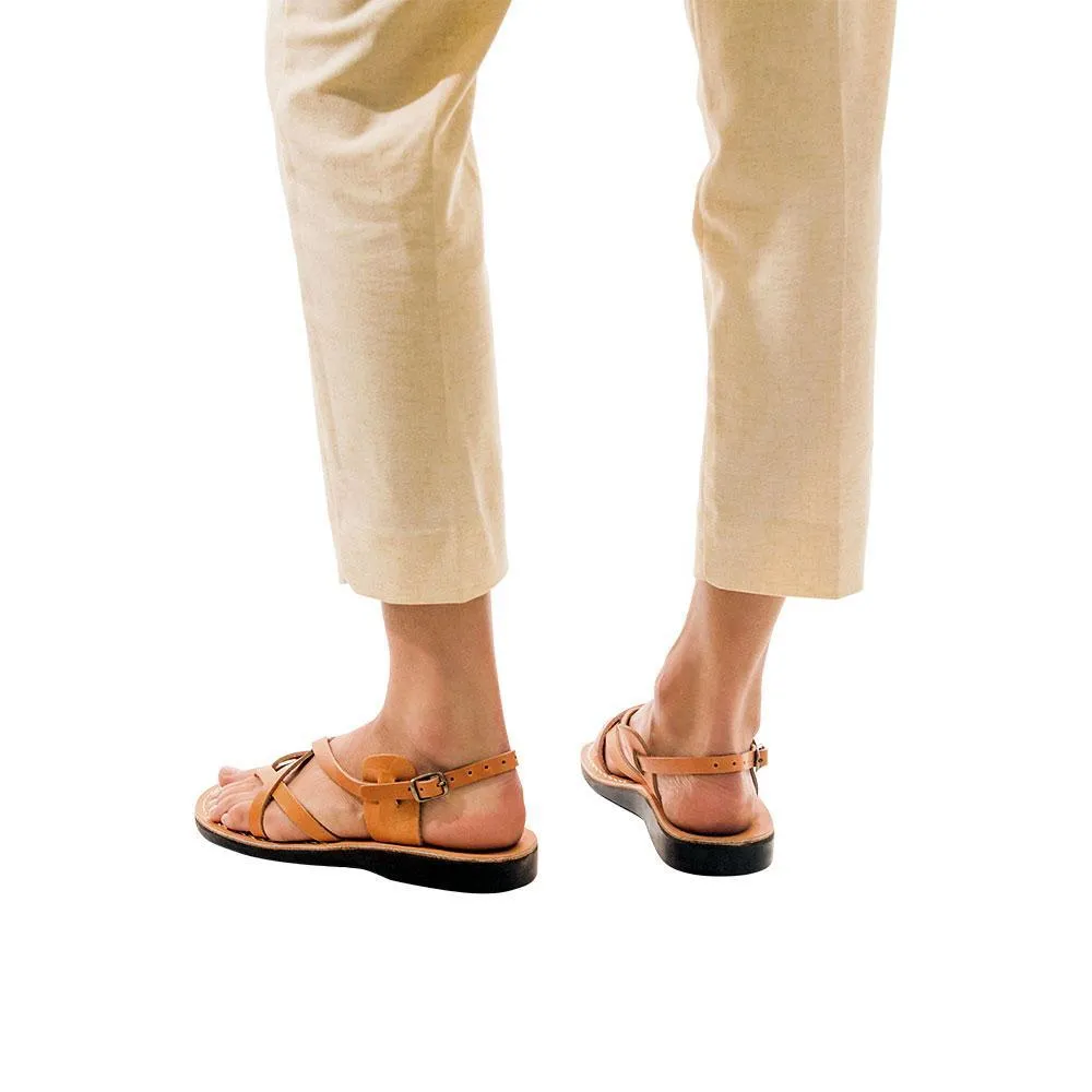 Tamar Buckle - Leather Flip Flop Sandal | Tan