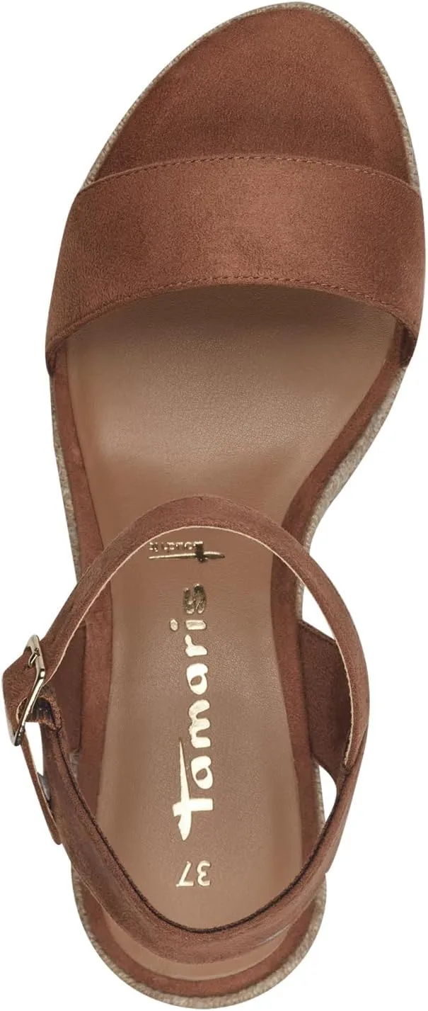 Tamaris Women's Ankle-Strap Wedge Sandal, 9 US