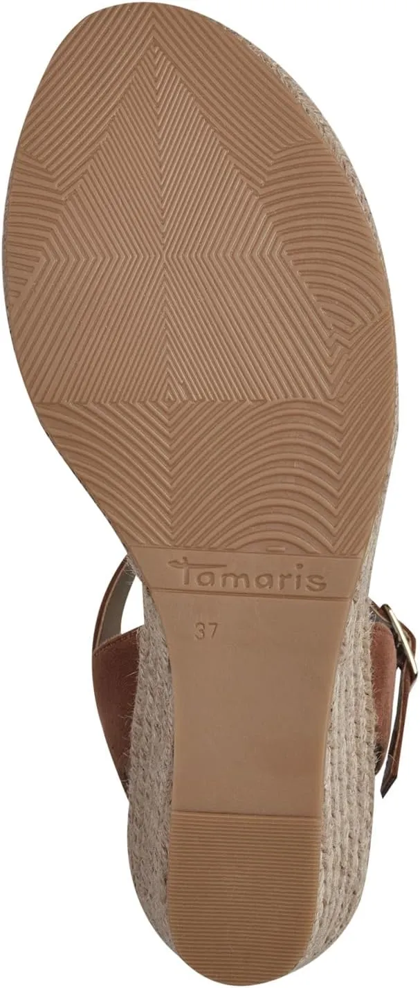 Tamaris Women's Ankle-Strap Wedge Sandal, 9 US