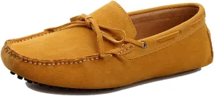TDA Men's New Knot Suede Driving Loafers Penny Boat Shoes