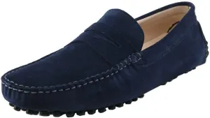 TDA Men's Stripe Multi Color Hot Suede Moccasin Loafers Boat Shoes