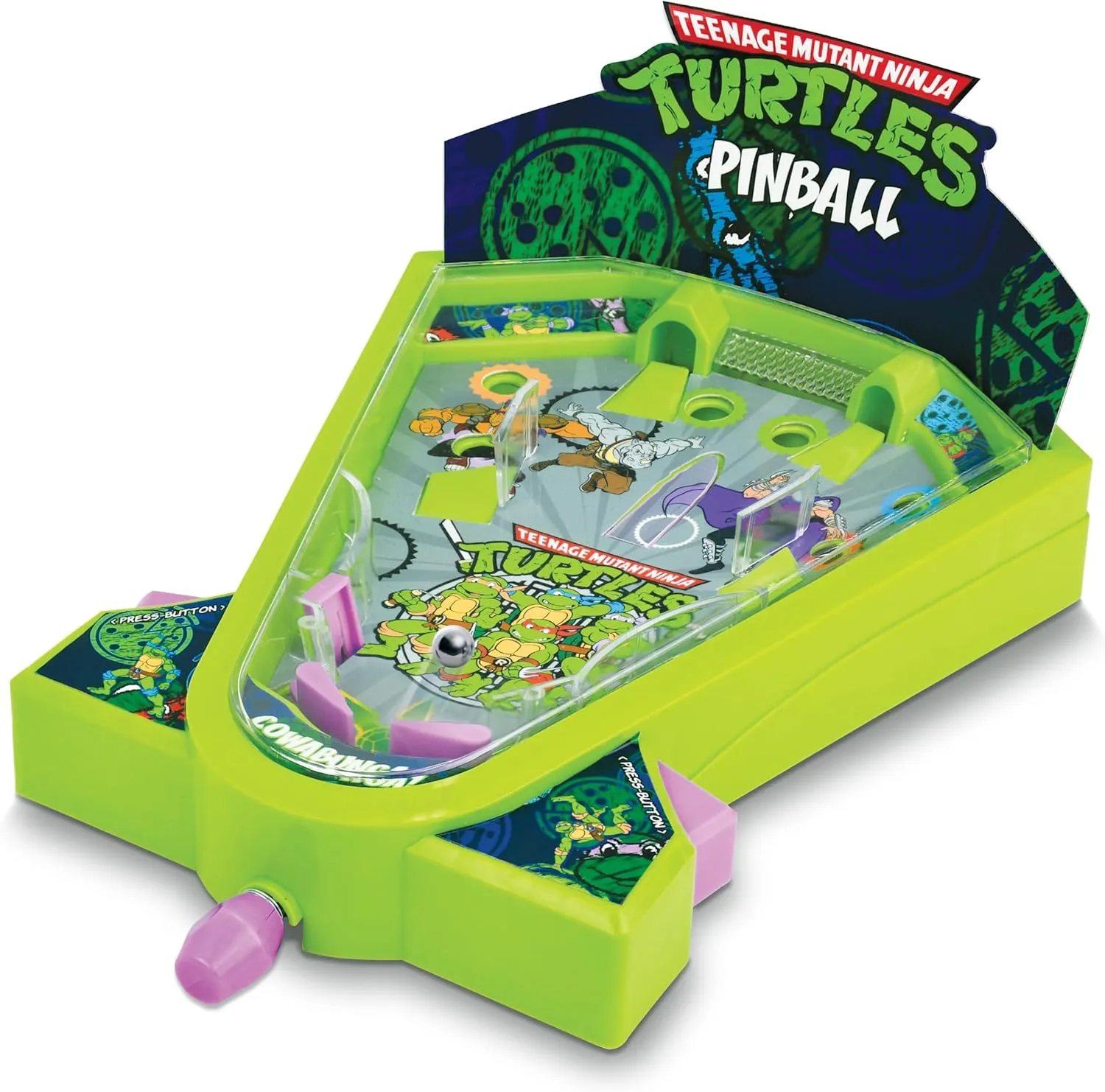Teenage Mutant Ninja Turtles Desktop Pinball Machine - Fun Arcade Game for Kids & Adults Ages 6 , Compact Tabletop Toy by Well Played