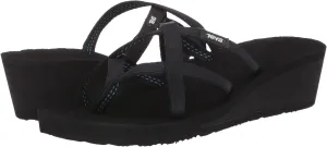 Teva Women's W Mush Mandalyn Wedge Ola 2 Flip-Flop, Black, 10 M US