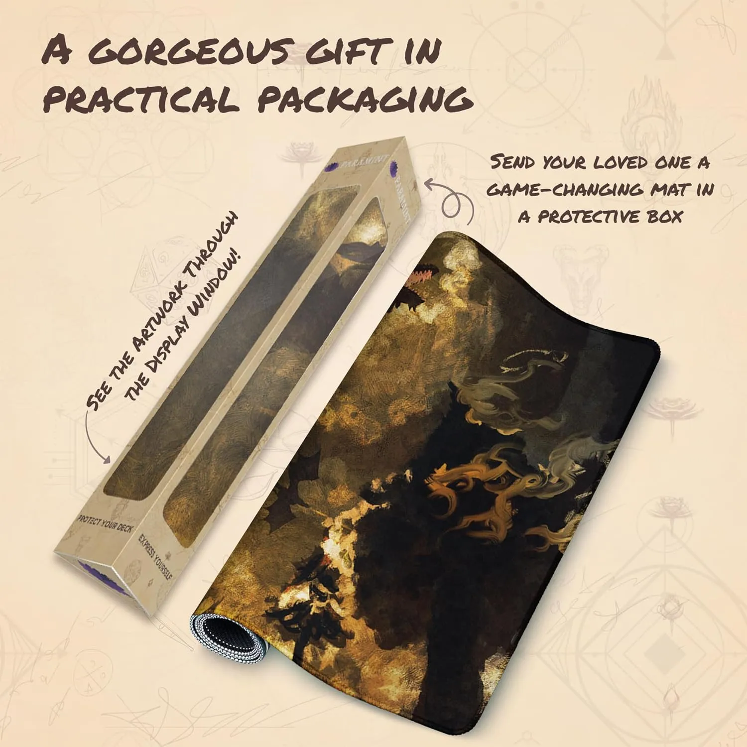 The Flight, The Fire (Stitched) - MTG Playmat by Anato Finnstark, LOTR Lord of The Rings - Compatible with Magic The Gathering Playmat - Play MTG, YuGiOh, TCG - Original Play Mat Art Designs