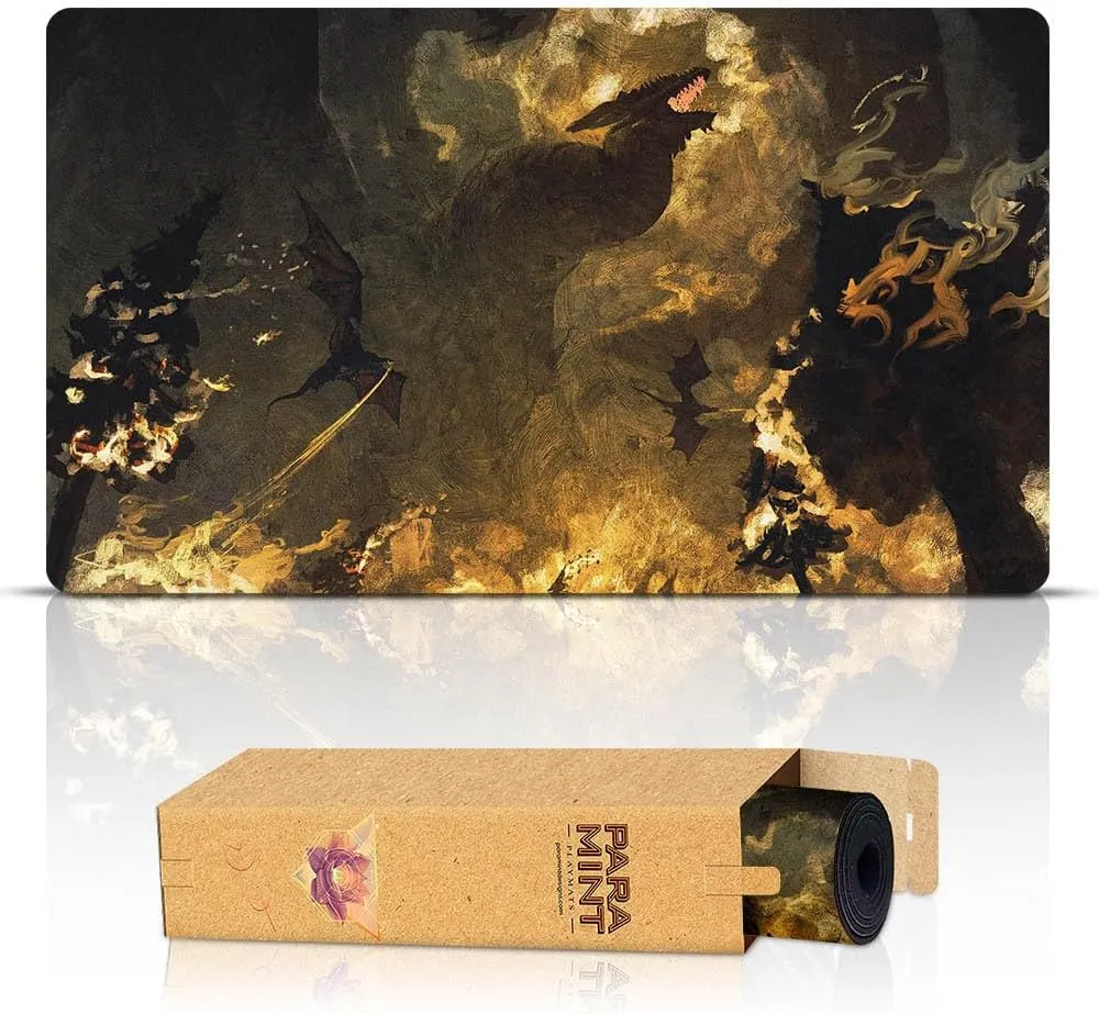 The Flight, The Fire (Stitched) - MTG Playmat by Anato Finnstark, LOTR Lord of The Rings - Compatible with Magic The Gathering Playmat - Play MTG, YuGiOh, TCG - Original Play Mat Art Designs