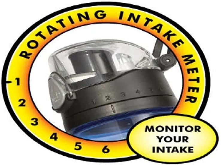 THERMOS Intak 24 Ounce Hydration Bottle with Meter, Smoke