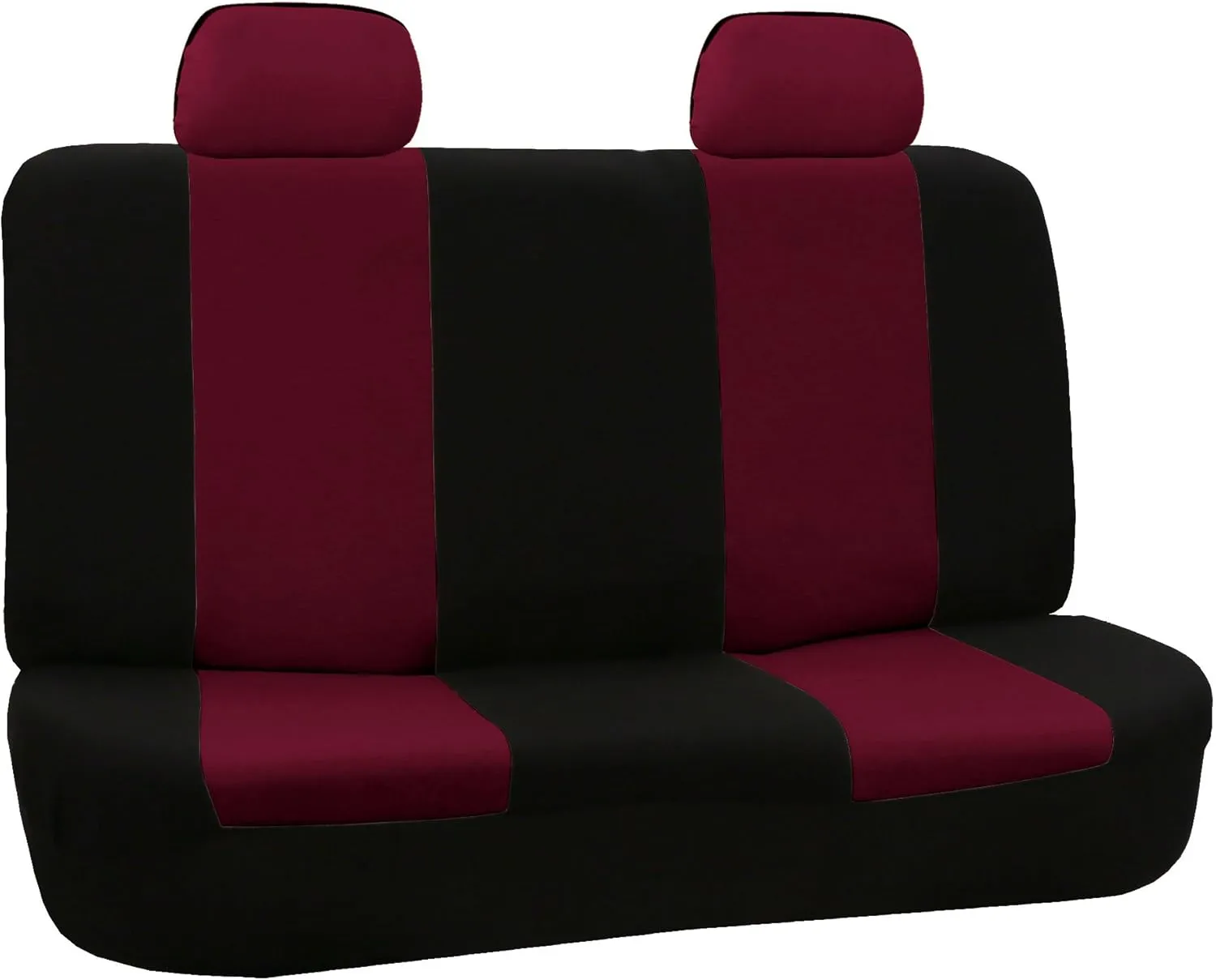 TLH Flat Cloth Seat Covers Rear, Burgundy Color-Universal Fit for Cars, Auto, Trucks, SUV