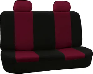 TLH Flat Cloth Seat Covers Rear, Burgundy Color-Universal Fit for Cars, Auto, Trucks, SUV