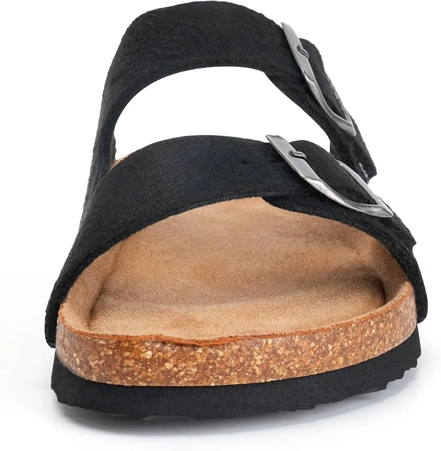Torotto Womens Slides with Cork Footbed Open Toe Adjustable Webbing Flat Sandals for Walking | Beach | Indoor