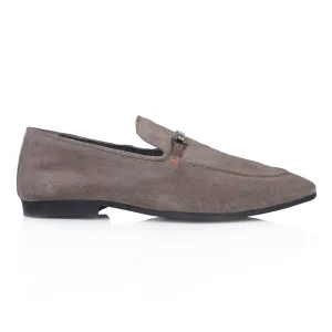 Tottenham Smart Formal Suede Leather Loafers - Grey