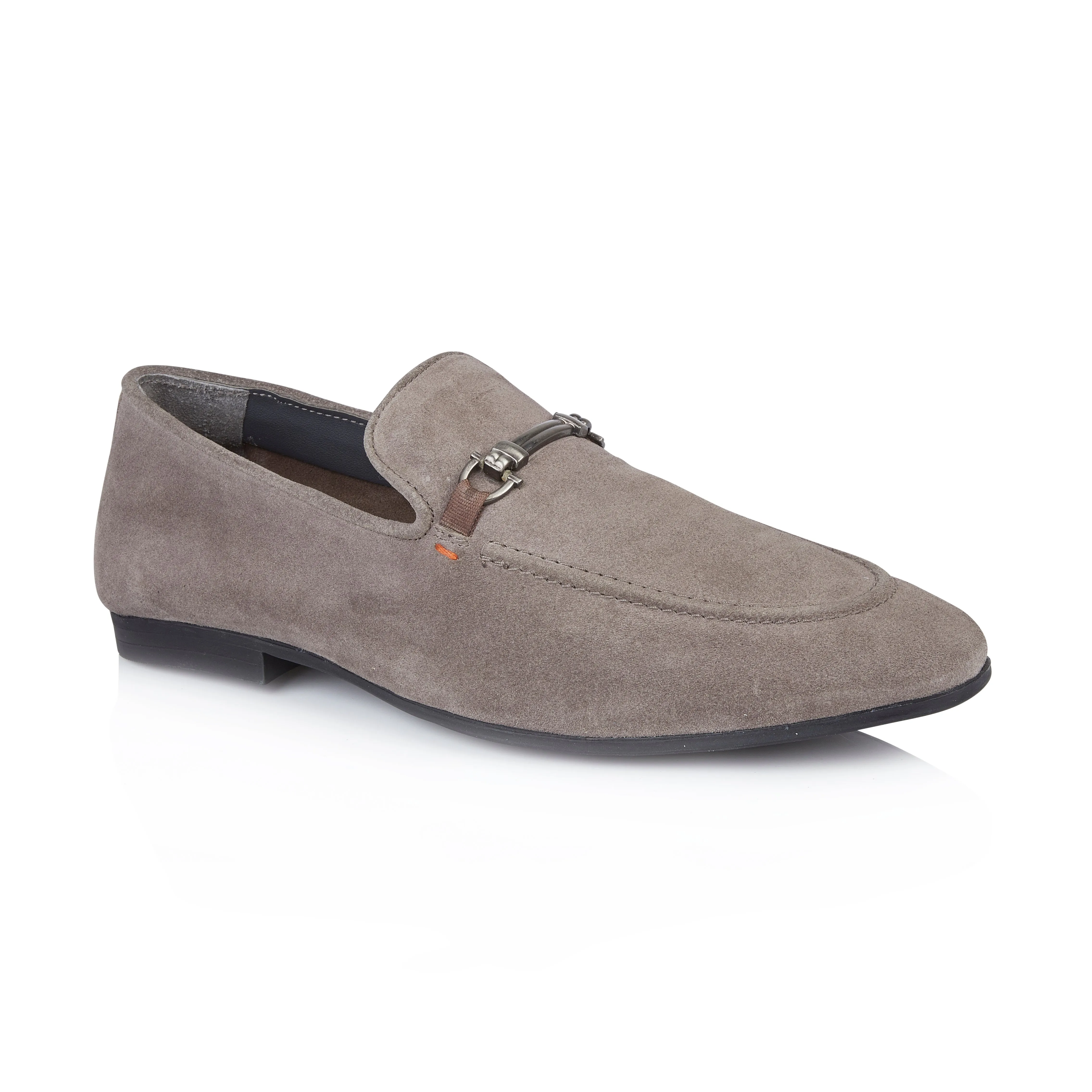 Tottenham Smart Formal Suede Leather Loafers - Grey