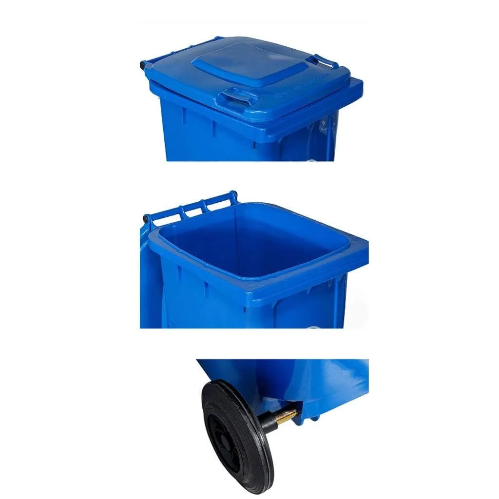 Trash Can Outdoor 100L Large Capacity with Cover Outdoor Sanitation Cleaning Box Home Flip Bathroom(Red)