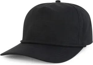 Trendy Apparel Shop 5 Panel Ripstop Cotton Snapback Cap