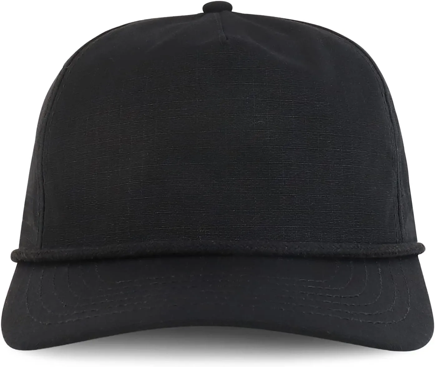 Trendy Apparel Shop 5 Panel Ripstop Cotton Snapback Cap