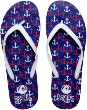 Trendy Nautical Sailboat Anchor Starfish Flip Flops Mermaid Thong Sandal Slipper