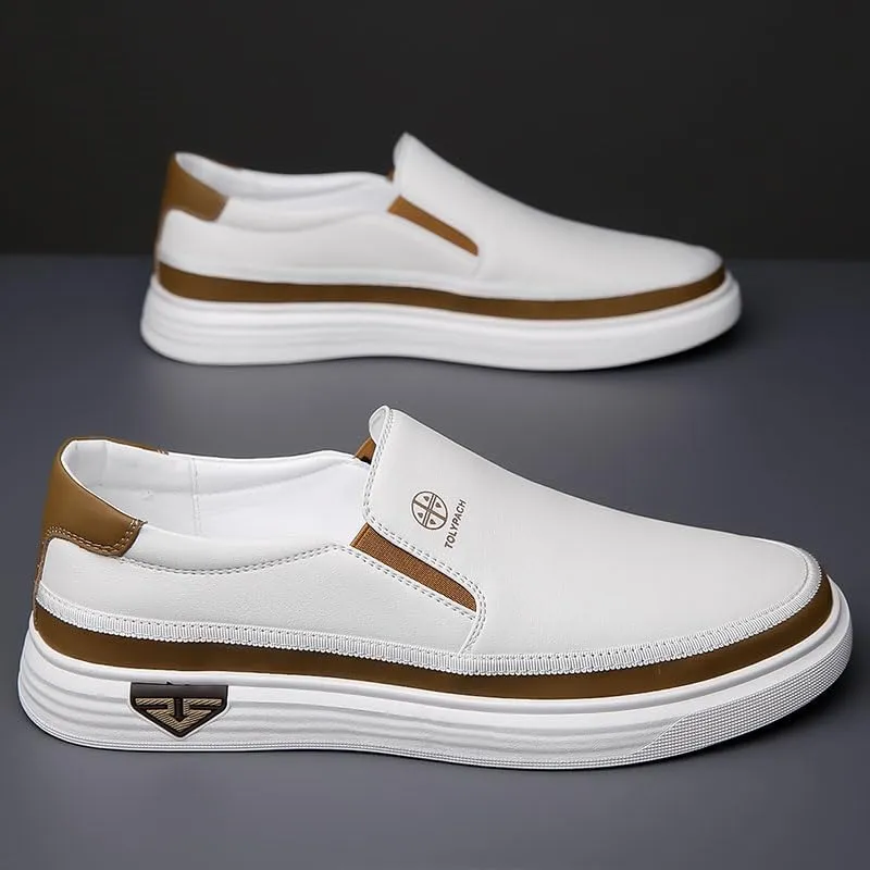 Trsorini Mens Casual Shoes Soft Comfortable Flat Lightweight Moccasin Classic Breathable Leather Men's Shoes