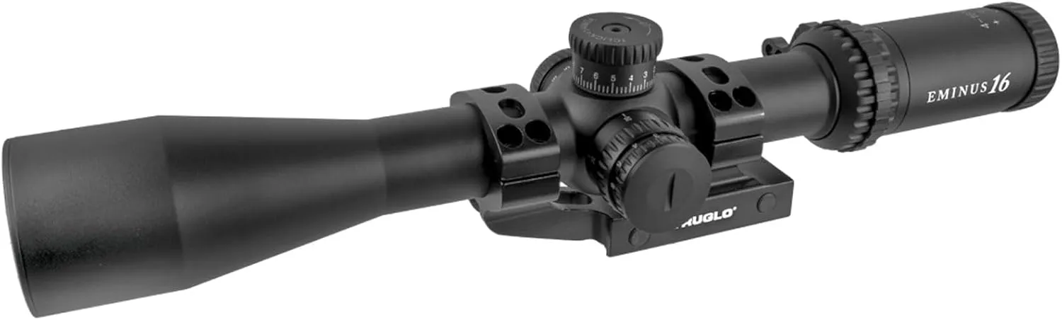 TruGlo Eminus Tactical Hunting Shooting Durable Waterproof Fogproof Shock Resistant 30mm One-Piece Aluminum Tube Illuminated TacPlex-MOA Reticle Riflescope Flip-Up Lens Cap Included