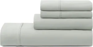 UGG Hedi Queen Sheet Set 4-Piece Luxury Cooling Sheets Deep Pockets Premium Bedding with 2 Pillow Shams Hypoallergenic Machine Washable Soft Lightweight Bed Set for Bedroom, Queen, Mineral Green