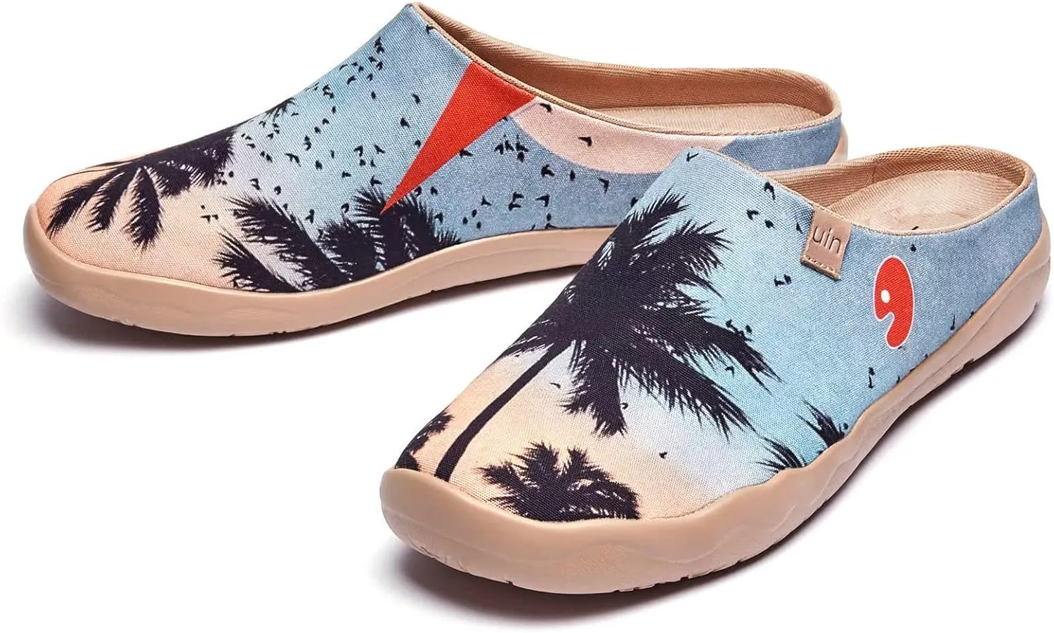 UIN Men's Painted Slipper Lightweight Comfort Mules Walking Casual Household Slip Ons Art Travel Shoes Malaga