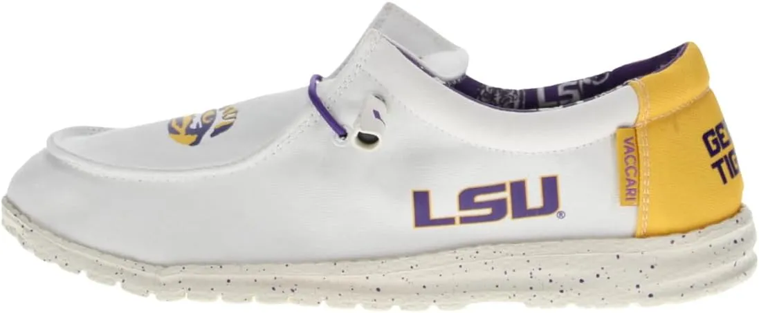 Vaccari Men's Nate NCAA Slip-On Canvas Loafers | Comfortable & Light-Weight Casual Shoes