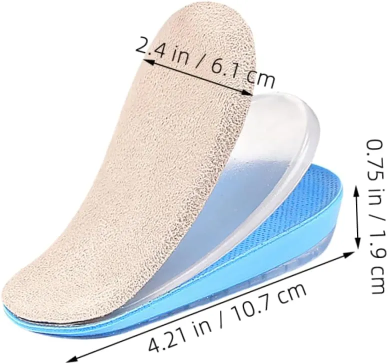 VALICLUD 1 Pair Height Increasing Gel Heel Cushions Layers Adjustable Wedge Inserts for Women Comfortable Shock Absorption for All Shoe Height for Any Occasion