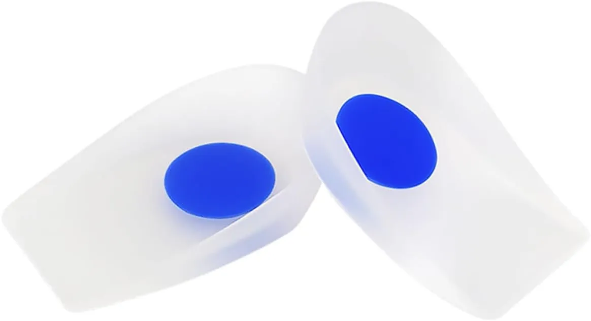 VALICLUD 2pcs Silicone Heel Cups Elastic Shoe Pads for Men Women Comfortable Heel Protectors for All Shoe Styles Reduce Discomfort Fit Height Boosters for Relief