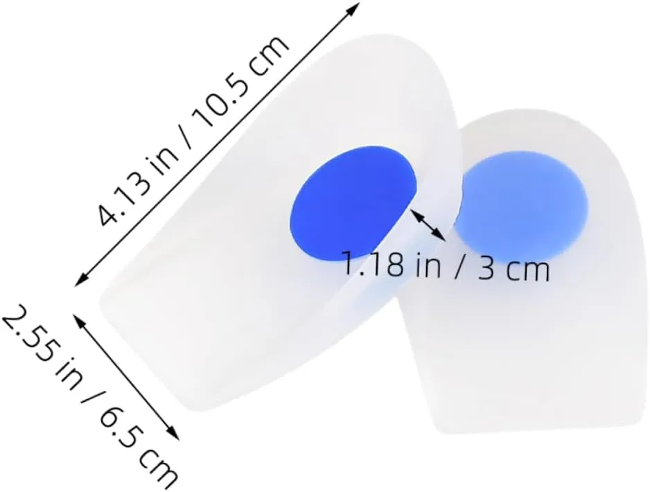 VALICLUD 2pcs Silicone Heel Cups Elastic Shoe Pads for Men Women Comfortable Heel Protectors for All Shoe Styles Reduce Discomfort Fit Height Boosters for Relief