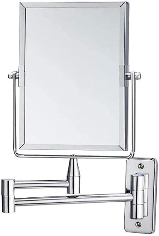 Vanity Mirror, Makeup Mirror Vanity Mirror Bathroom Wall Mount Mirror,Rectangle Folding Vanity Mirror Enlarge Double-Sided HD Makeup Mirror for Bathroom Hotels Cosmetic Mirror