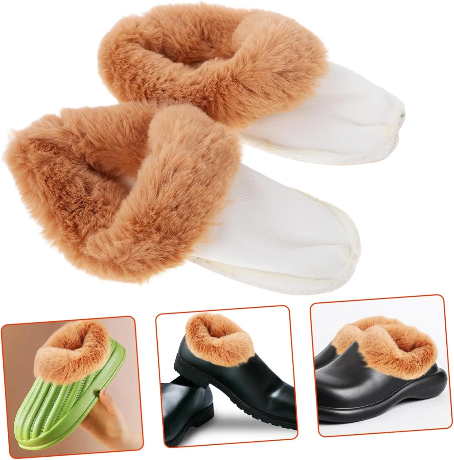 Velvet Shoe Covers Winter Shoe Pads Fur Liners for Detachable Inserts Insole Women Thick Fluffy Fuzzy