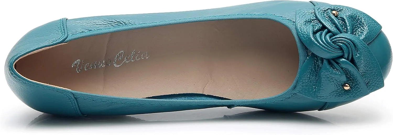 VenusCelia Women's Bows Dance Flats Shoes