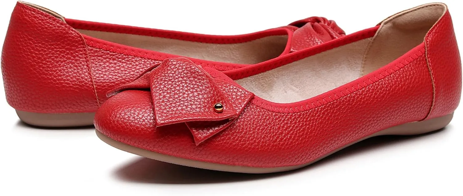 VenusCelia Women's Bows Dance Flats Shoes