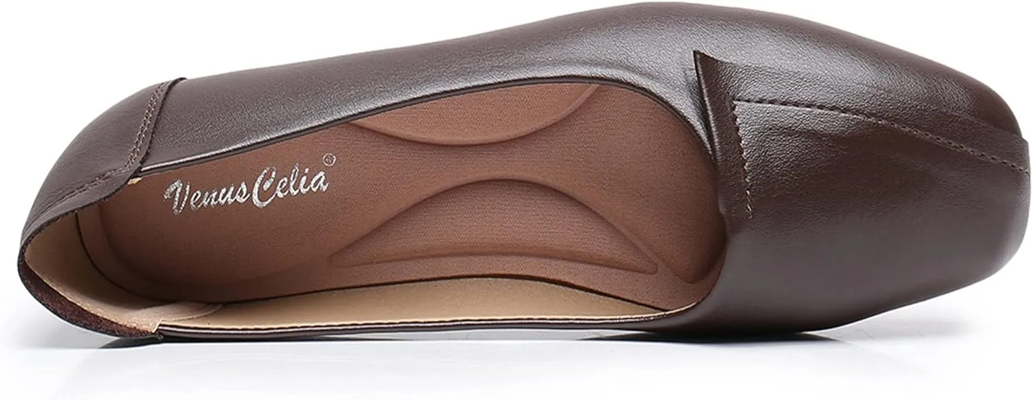 VenusCelia Women's Plain Dance Flat Shoe