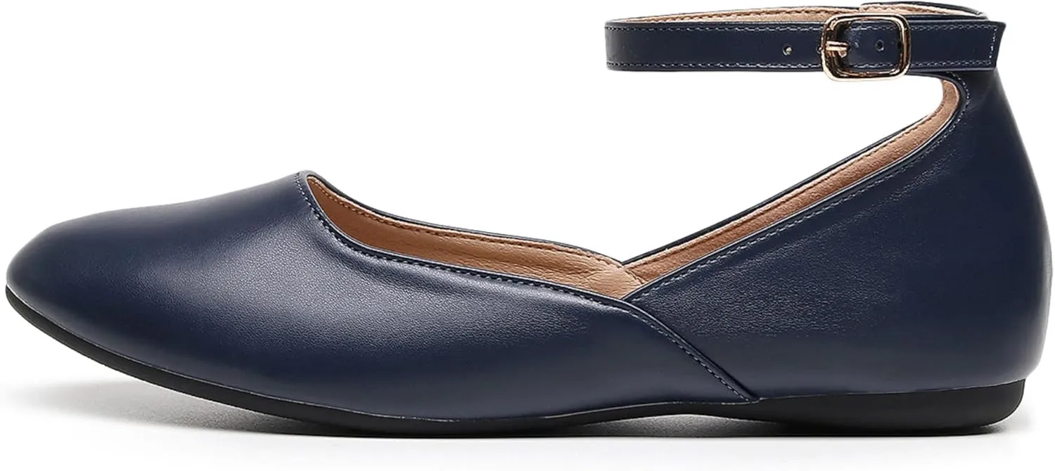 VenusCelia Women's Serenity Strap Flats Shoe