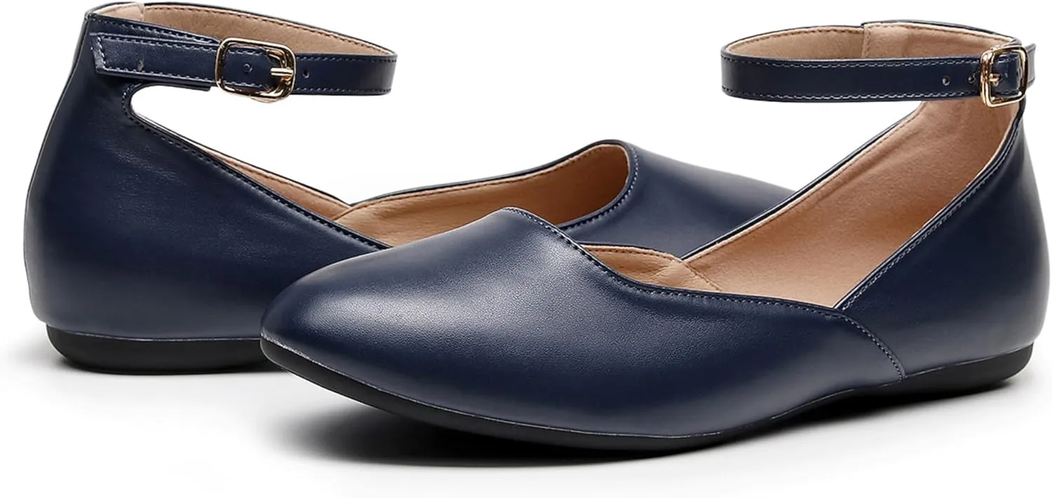 VenusCelia Women's Serenity Strap Flats Shoe