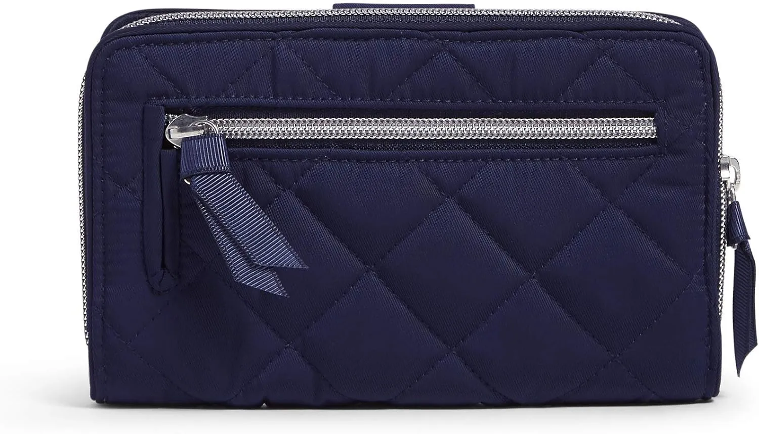 Vera Bradley Women's Performance Twill Turnlock Wallet With RFID Protection, Classic Navy, One Size