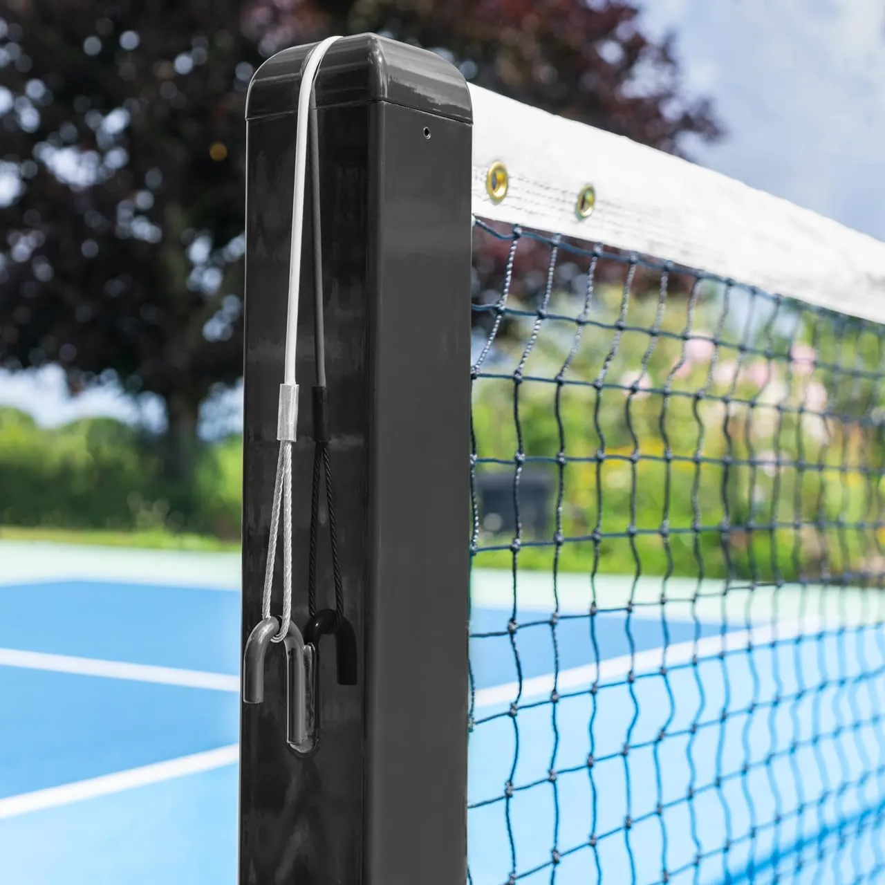 Vermont Pickleball Posts | Regulation Size, Weatherproof Steel Posts with Optional Ground Sockets - Posts Only