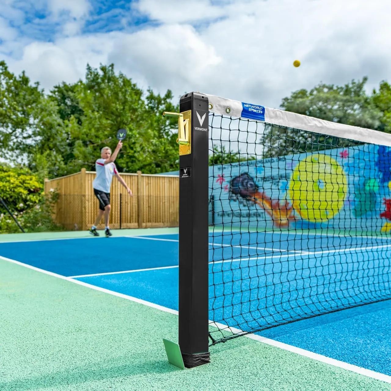 Vermont Pickleball Posts | Regulation Size, Weatherproof Steel Posts with Optional Ground Sockets - Posts Only