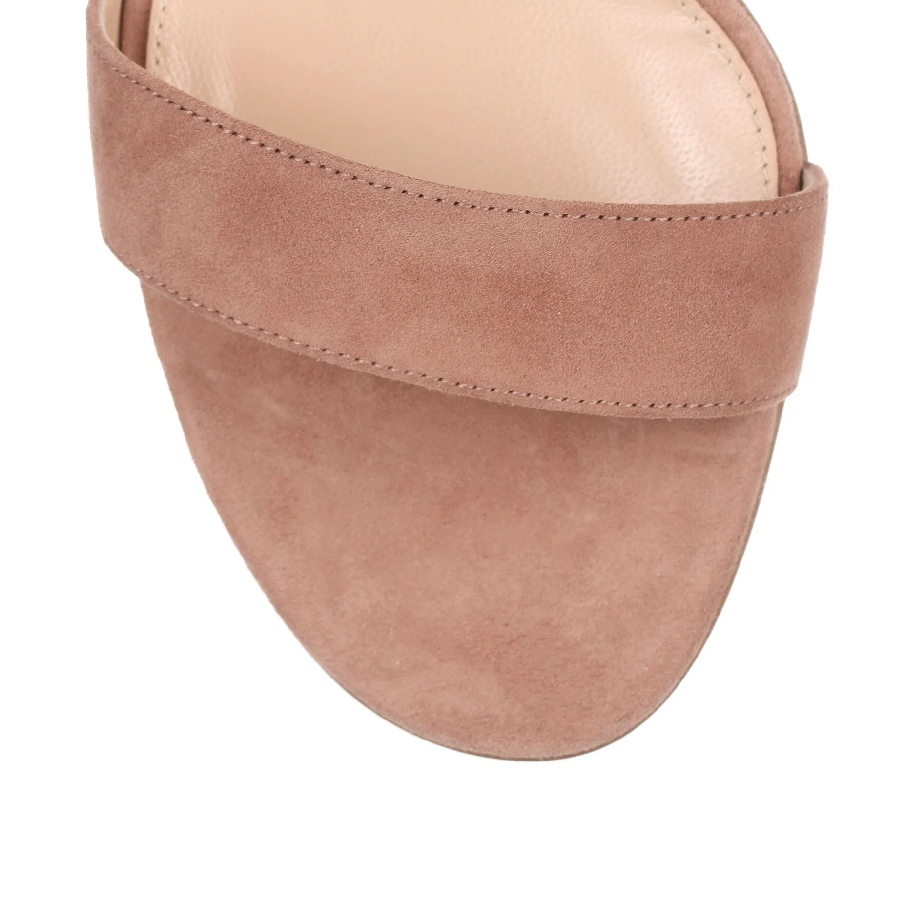 Versilia dark nude suede sandal