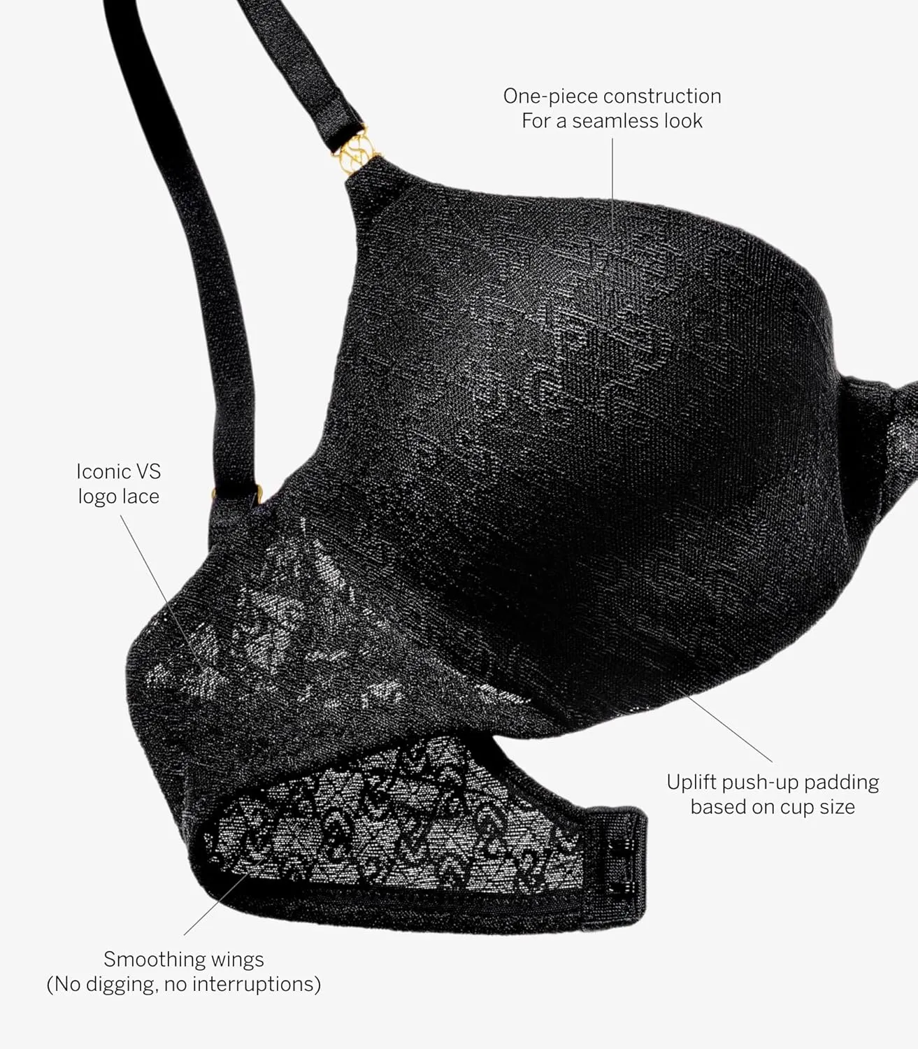 Victoria's Secret Women's Icon Push Up Bra, Bras for Women (32A-38DDD)