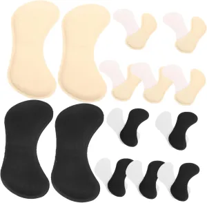 Visible Heel Liners for Women 12 Pairs Adhesive Inserts Heel Pad Inserts Anti-Friction Comfortable for High Heels Sandals Slippers