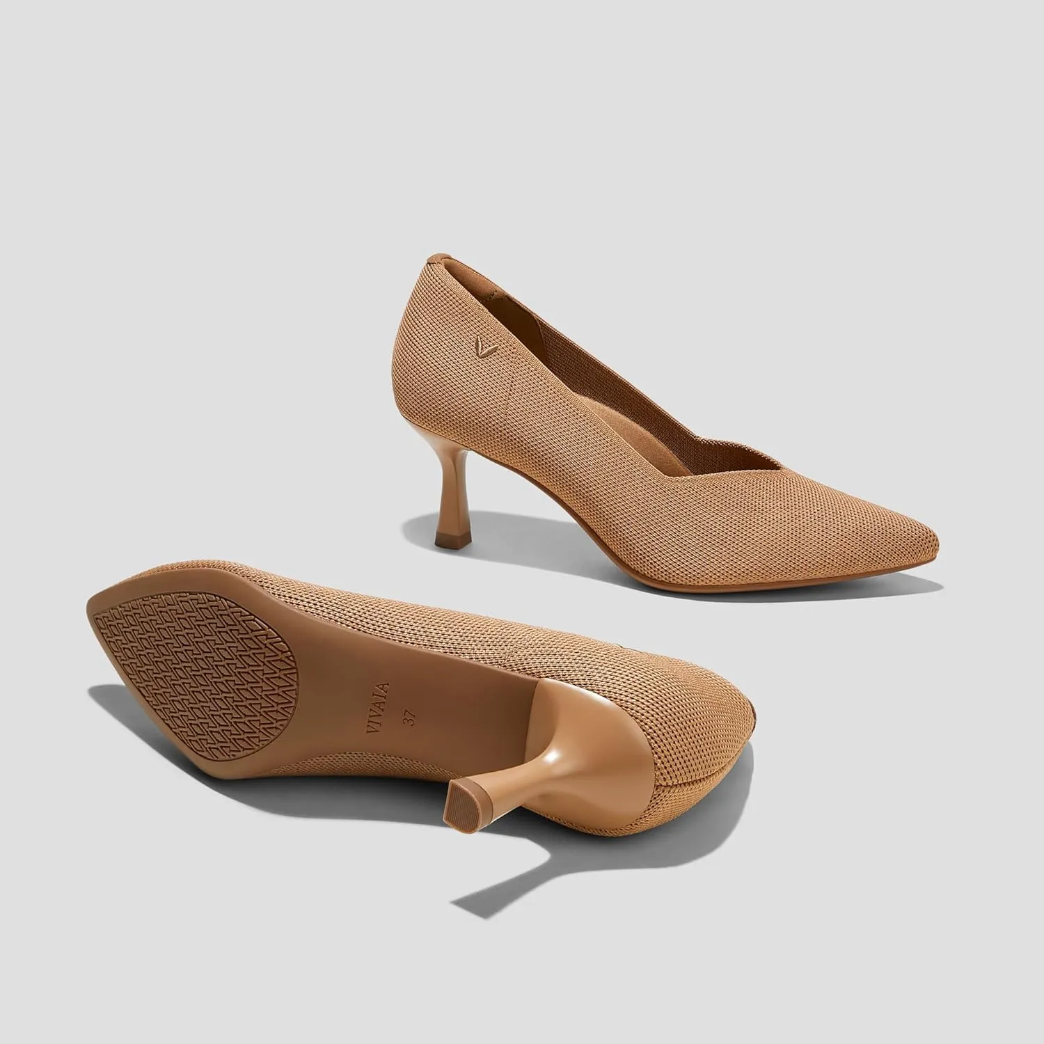 VIVAIA Anna Women's Pumps Mid Heels Pointed Toe Shoes for Women Comfortable Office Work Dress Shoes